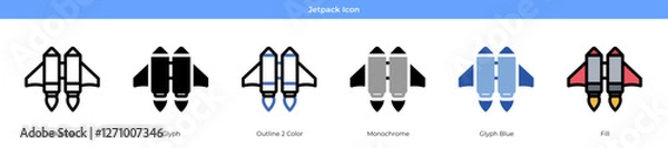 Fototapeta Jetpack Icon Set