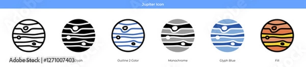 Fototapeta Jupiter Icon Set
