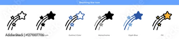 Fototapeta Shootting Star Icon Set