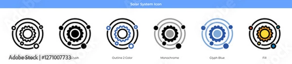 Fototapeta Solar System Icon Set