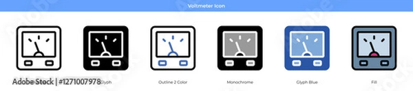 Fototapeta Voltmeter Icon Set