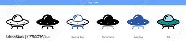 Fototapeta Ufo Icon Set