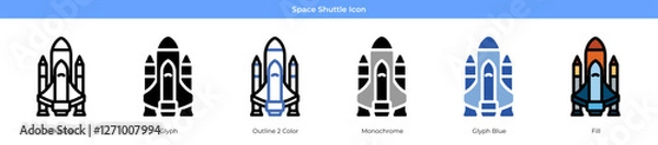Fototapeta Space Shuttle Icon Set