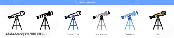 Fototapeta Telescope Icon Set