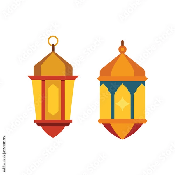 Obraz Lanterns Set Vector Elegant and Versatile Lighting Designs
