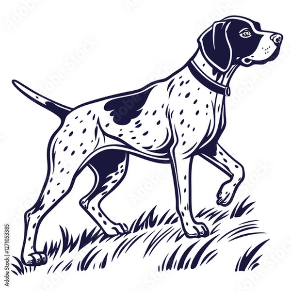 Obraz High Quality German Shorthaired Pointer Dog Vector