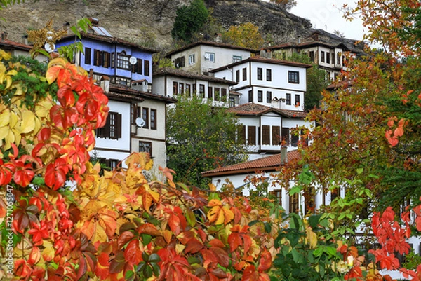 Obraz Footage of the city of Safranbolu, which is on the world heritage list and stands out with its local architectural features.