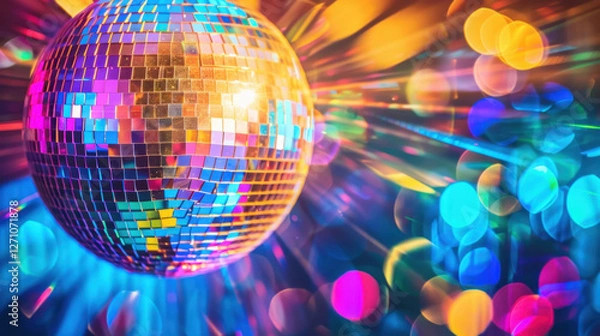 Fototapeta disco ball with lights
