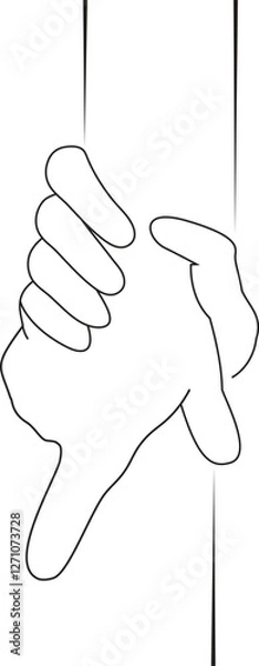 Fototapeta two guys are  given each other as a Helping hands vector file