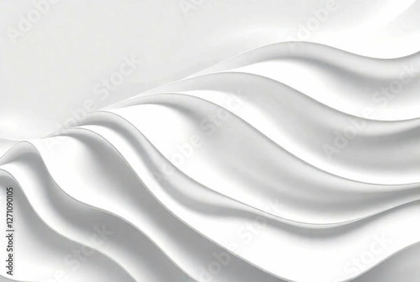 Obraz Abstract White Waves pattern Vector Background