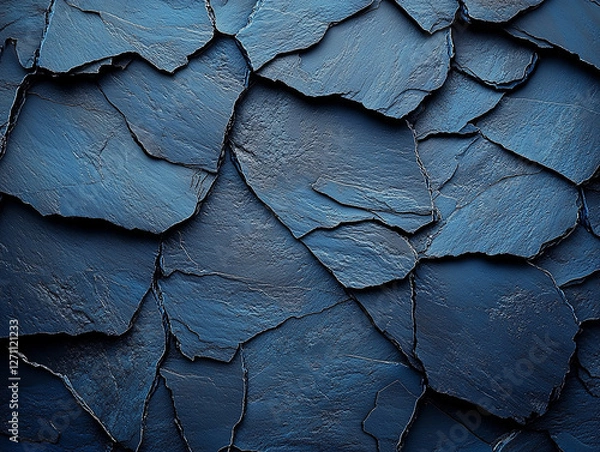 Fototapeta An artistic rock surface creation inspired by natural stone designs with high-quality slate texture and dark slate tones adding depth and dimension to a detailed stone background with textured rock