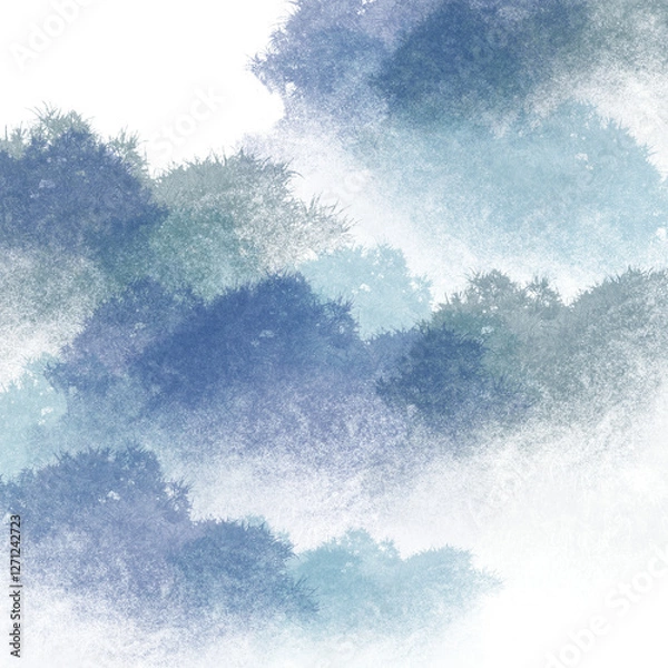 Fototapeta 雲や森のような和風の素材