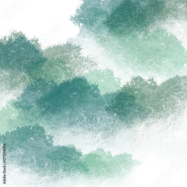 Fototapeta 雲や森のような和風の素材