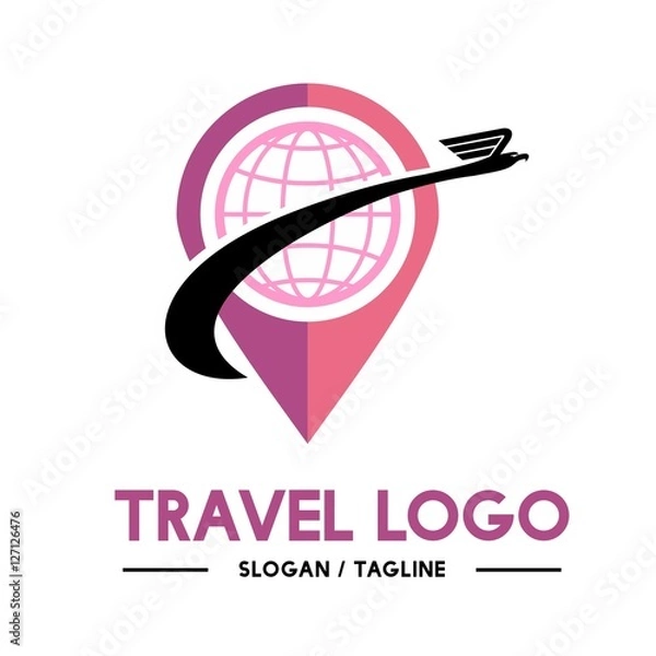 Fototapeta travel logo