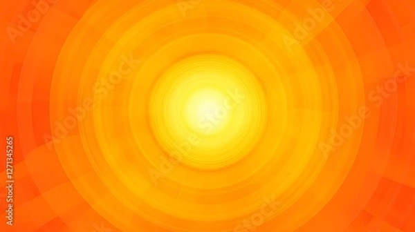 Obraz Abstract orange and yellow concentric circles radiating light.