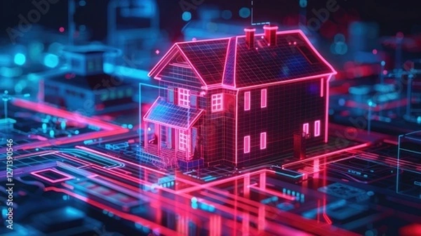 Obraz ouse design with architectural details and construction elements