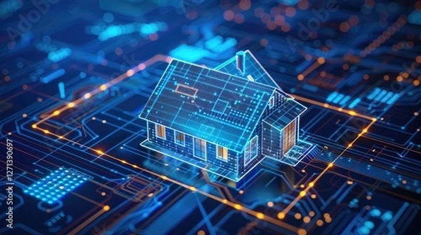 Obraz ouse design with architectural details and construction elements