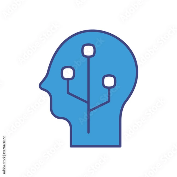 Fototapeta Neural Network icons vector stock illustration