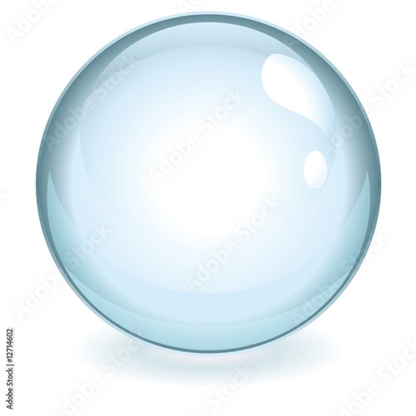 Obraz Wektor przezroczysta niebieska kula