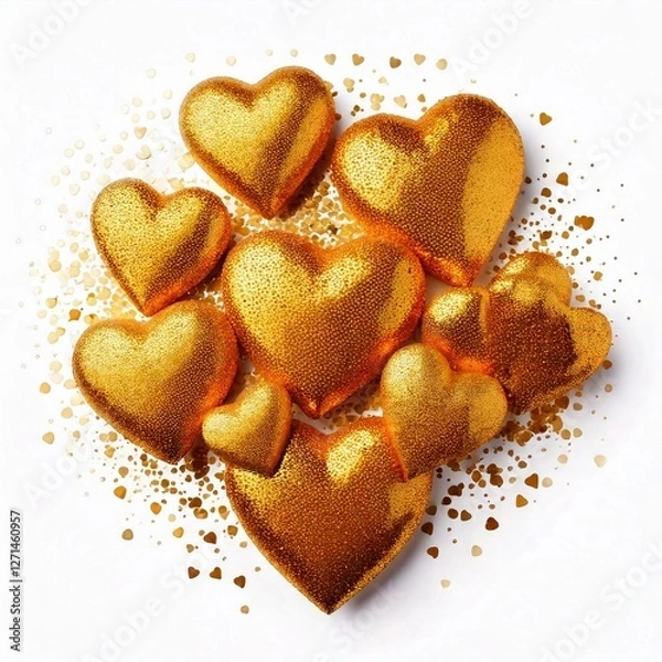 Obraz heart shaped gingerbread cookies