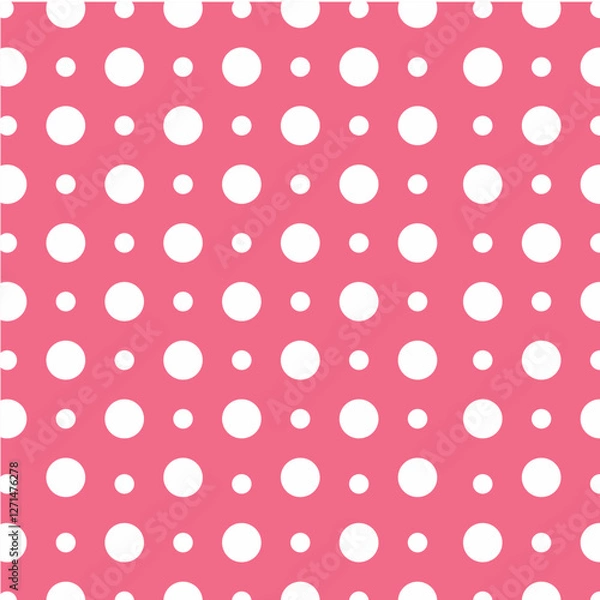 Fototapeta pink polka dot pattern