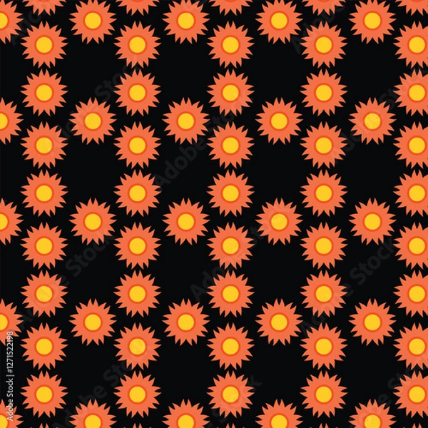 Fototapeta seamless pattern with flowers