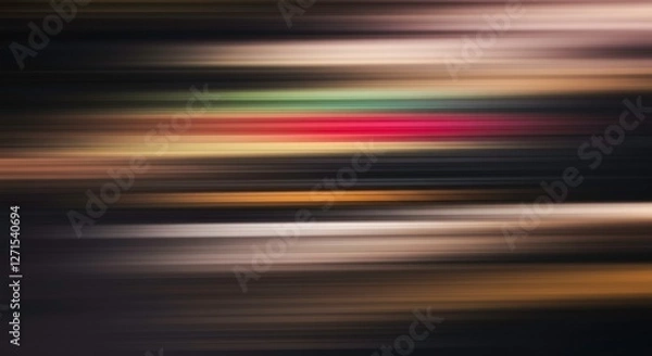 Fototapeta Abstract Motion Blur of City Lights: Capture the dynamic energy of a bustling cityscape at night, represented by a mesmerizing abstract motion blur of vibrant lights.