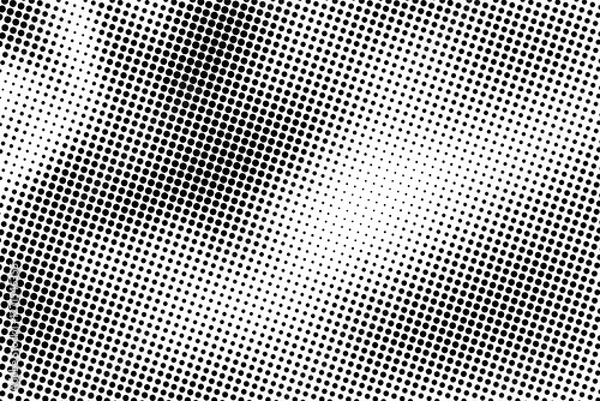 Fototapeta Black Dotted Texture on White Background . Modern Vector Art . Old Paper Effect with Comic Texture . Abstract Wall Design . Grunge Comic Texture Overlay