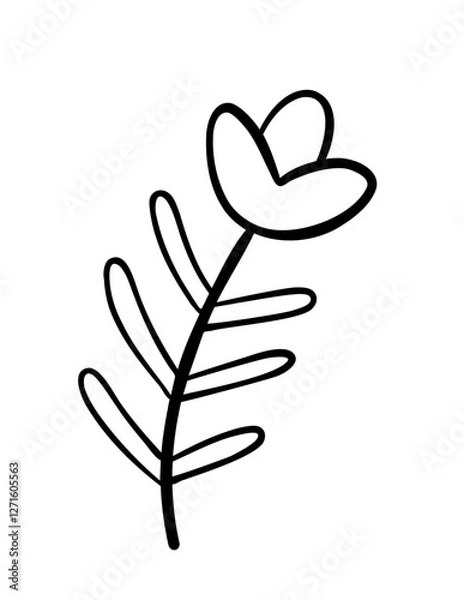 Obraz  Hand drawn cute flower.Doodle flower vector.