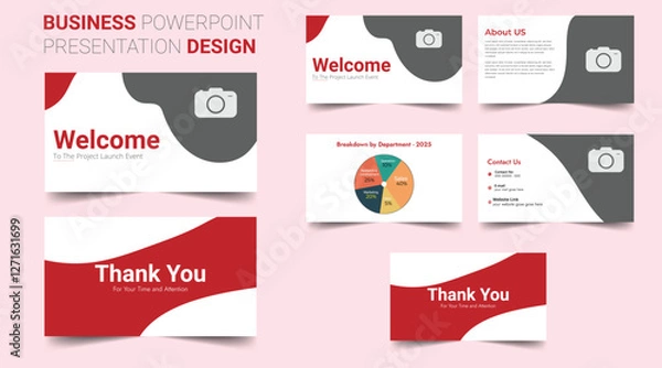 Fototapeta Business minimal slides presentation background template. business presentation template.