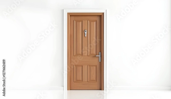 Obraz Ultra High-Resolution Set of Open Entrance Doors with Handles for Home Interior Decoration on White Background
