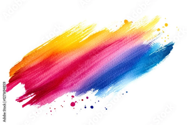 Fototapeta Gradient brush stroke with vibrant colors, perfect for design projects needing a touch of artistic flair