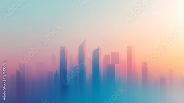 Fototapeta Futuristic Cityscape Powered by Green Technology and Innovation
