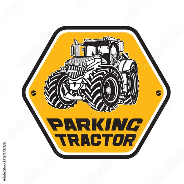 Obraz Tractor vector logo design, perfect for farm company logo