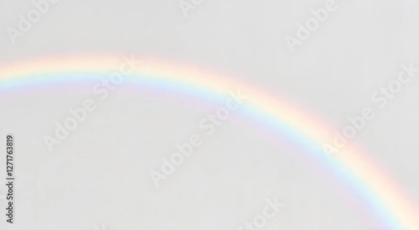 Fototapeta Soft pastel rainbow in a cloudy sky