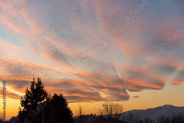 Obraz sunset in the mountains