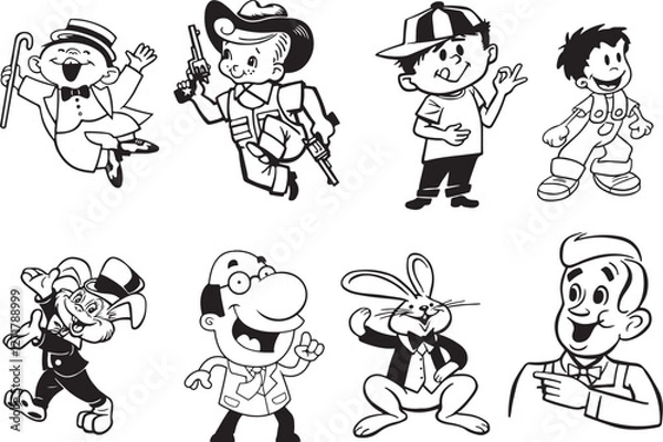 Fototapeta Boy Clipart Bundle and using any design. 