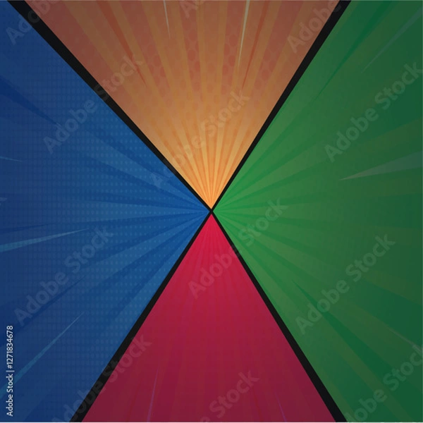 Obraz Comic style wallpaper background vector illustration