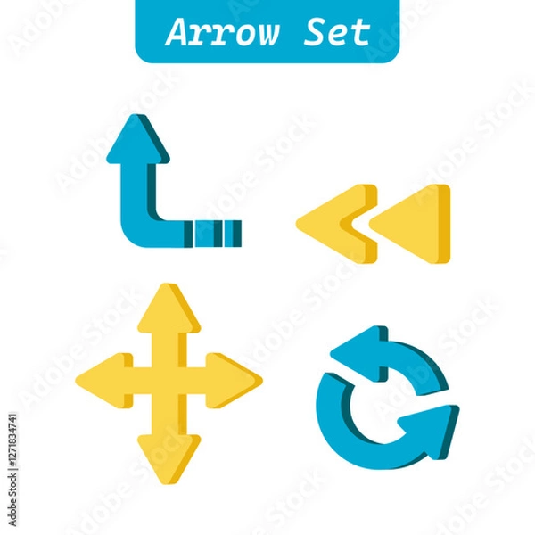 Obraz arrows vector collection on white background