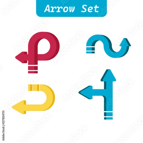 Obraz arrows vector collection on white background