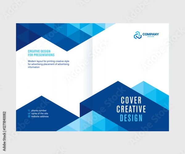 Fototapeta Abstract cover design for the annual report, catalog, booklet, template for presentations and conferences