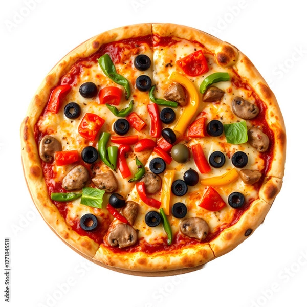 Fototapeta pizza on white background