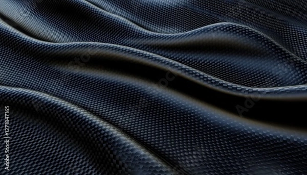 Fototapeta A black fabric with a pattern of squares and diamonds