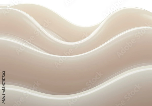 Fototapeta 波打つ乳白色のジェルの抽象的な背景