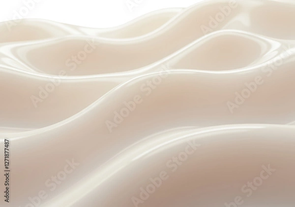 Obraz 波打つ乳白色のジェルの抽象的な背景
