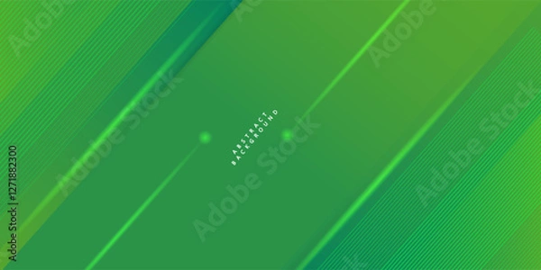 Fototapeta Abstract green sporty background template vector with shiny lines and lights. Green background with strong pattern design.Eps10 vector