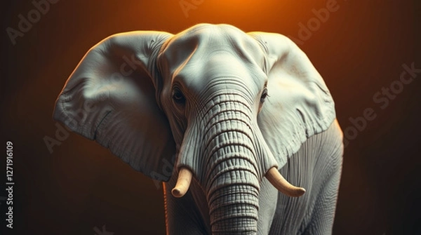 Obraz A white elephant or albino elephant in an elephant