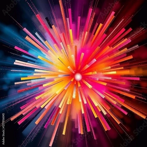 Fototapeta abstract background with rays