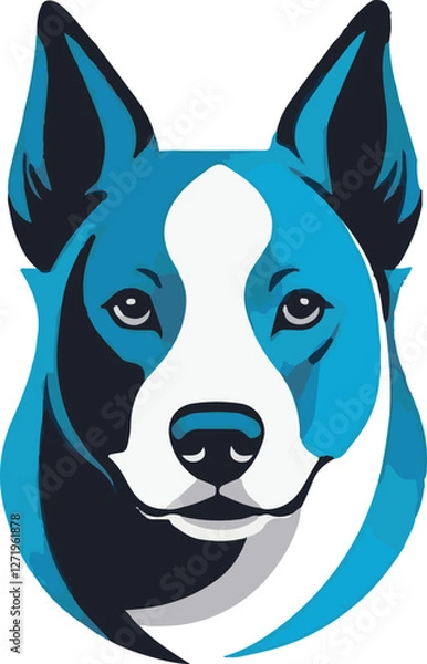 Fototapeta Colorful Dog vector design, Dog Logo and Icon Design, Dog vector design, Silhouette Dog vector design