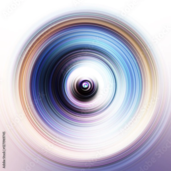 Fototapeta Colorful radial motion effect. Abstract rounded background.